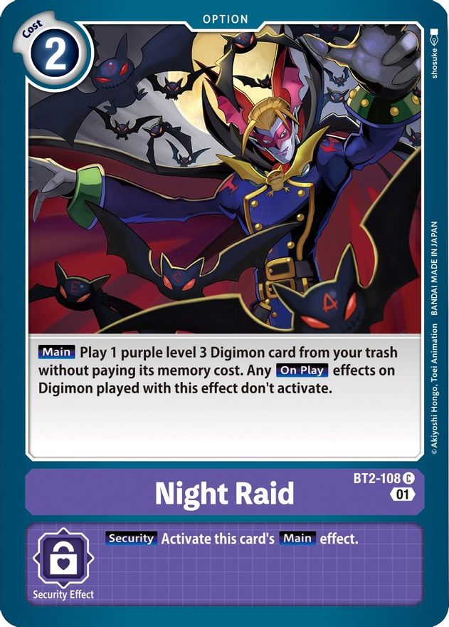 Night Raid [BT2-108] [Starter Deck: Parallel World Tactician] | Card Merchant Takapuna