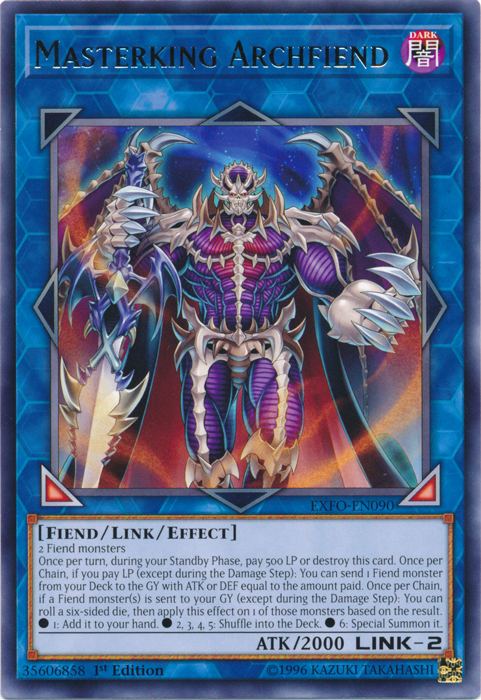 Masterking Archfiend [EXFO-EN090] Rare | Card Merchant Takapuna