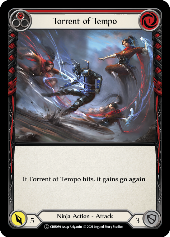 Torrent of Tempo (Red) [U-CRU069] (Crucible of War Unlimited)  Unlimited Rainbow Foil | Card Merchant Takapuna