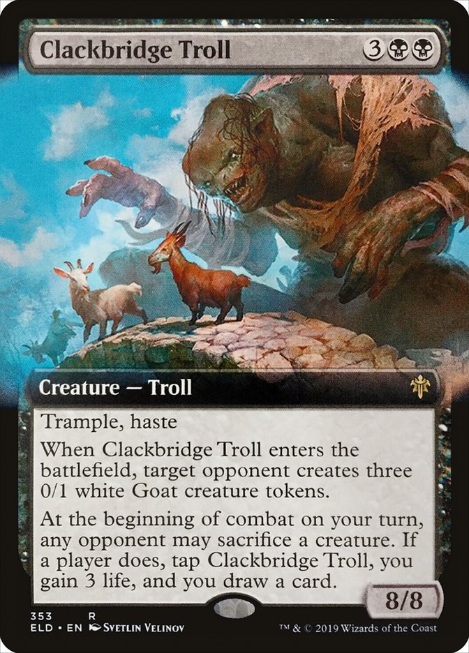 Clackbridge Troll (Extended Art) [Throne of Eldraine] | Card Merchant Takapuna