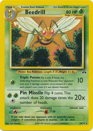 Beedrill (18/75) [Neo Discovery Unlimited] | Card Merchant Takapuna