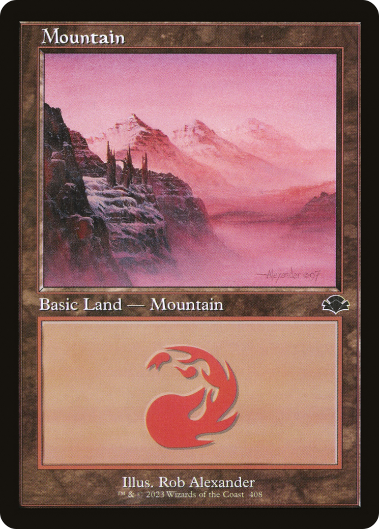 Mountain (408) (Retro) [Dominaria Remastered] | Card Merchant Takapuna