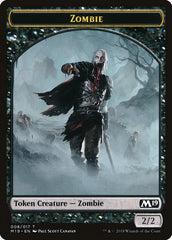 Knight // Zombie Double-Sided Token (Game Night) [Core Set 2019 Tokens] | Card Merchant Takapuna