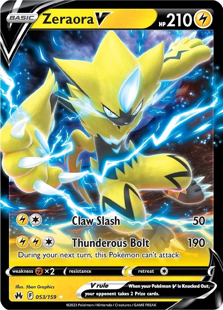 Zeraora V (053/159) [Sword & Shield: Crown Zenith] | Card Merchant Takapuna