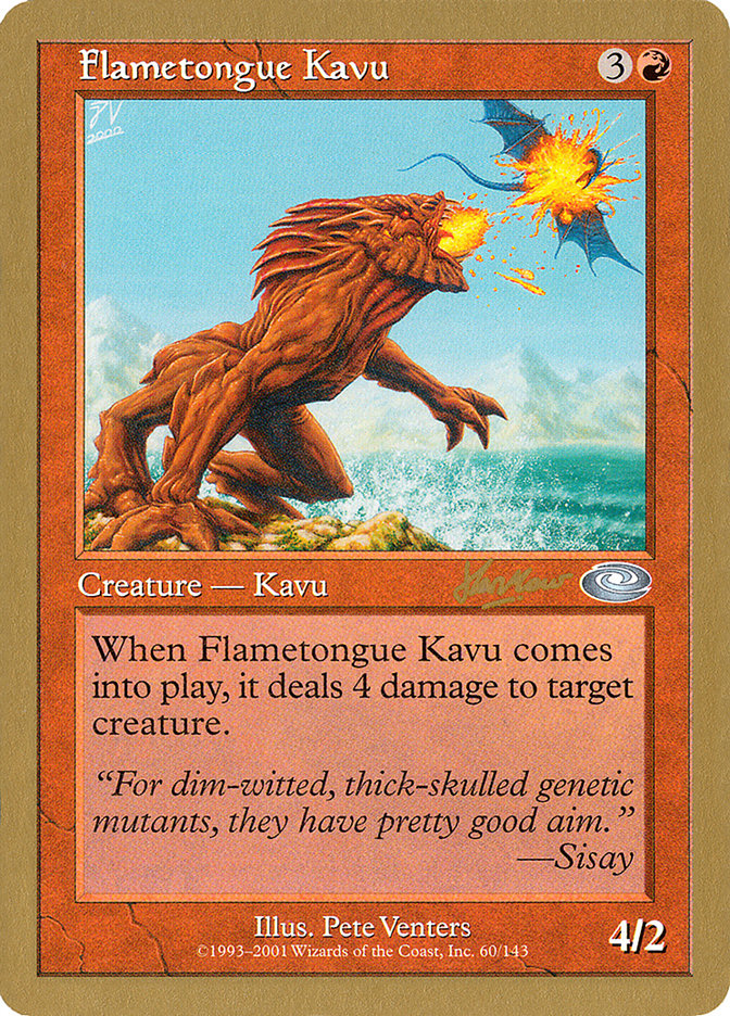 Flametongue Kavu (Sim Han How) [World Championship Decks 2002] | Card Merchant Takapuna