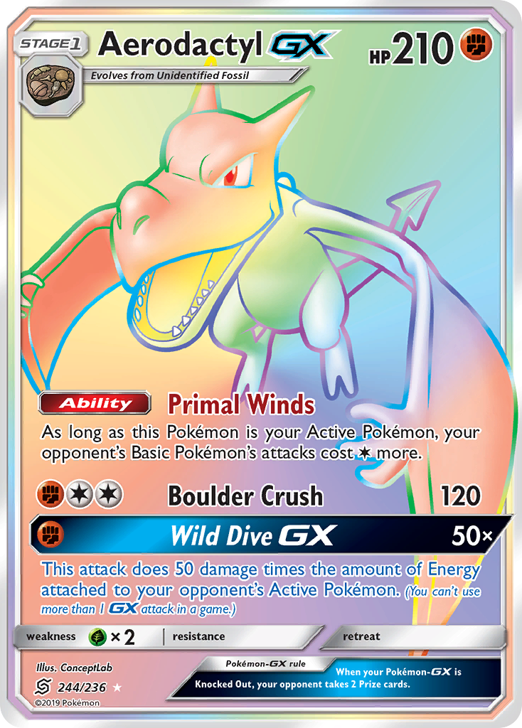 Aerodactyl GX (244/236) [Sun & Moon: Unified Minds] | Card Merchant Takapuna