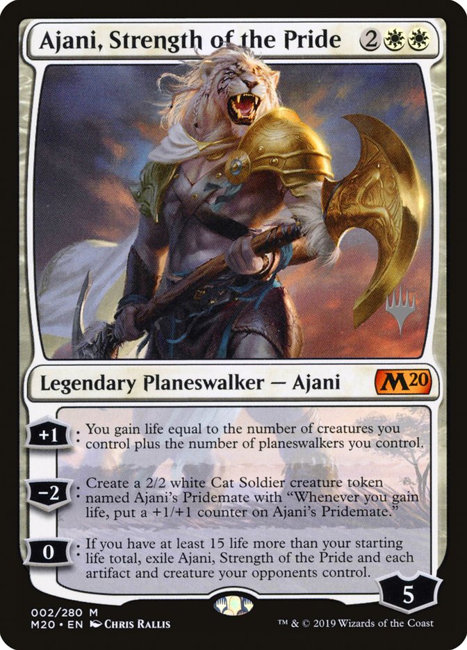 Ajani, Strength of the Pride (Promo Pack) [Core Set 2020 Promos] | Card Merchant Takapuna