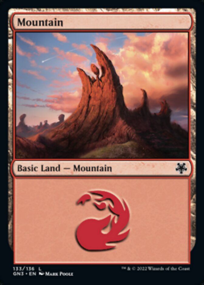 Mountain (133) [Game Night: Free-for-All] | Card Merchant Takapuna