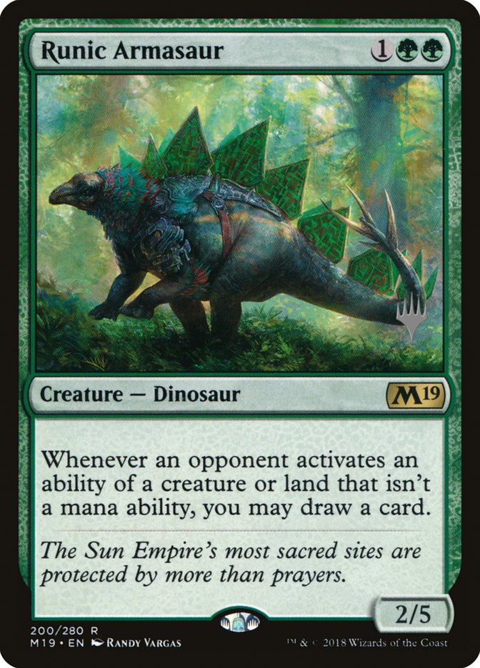 Runic Armasaur (Promo Pack) [Core Set 2019 Promos] | Card Merchant Takapuna