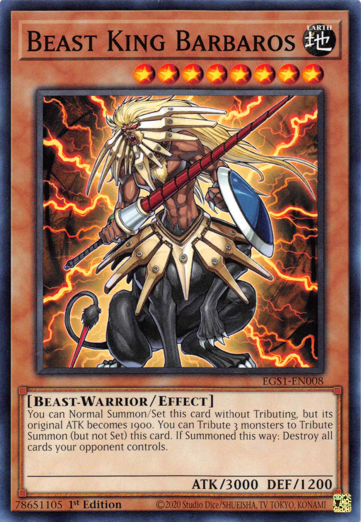 Beast King Barbaros [EGS1-EN008] Common | Card Merchant Takapuna