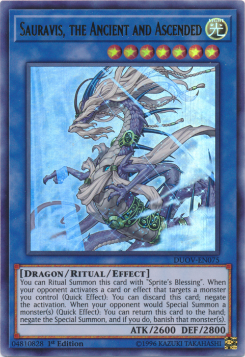 Sauravis, the Ancient and Ascended [DUOV-EN075] Ultra Rare | Card Merchant Takapuna