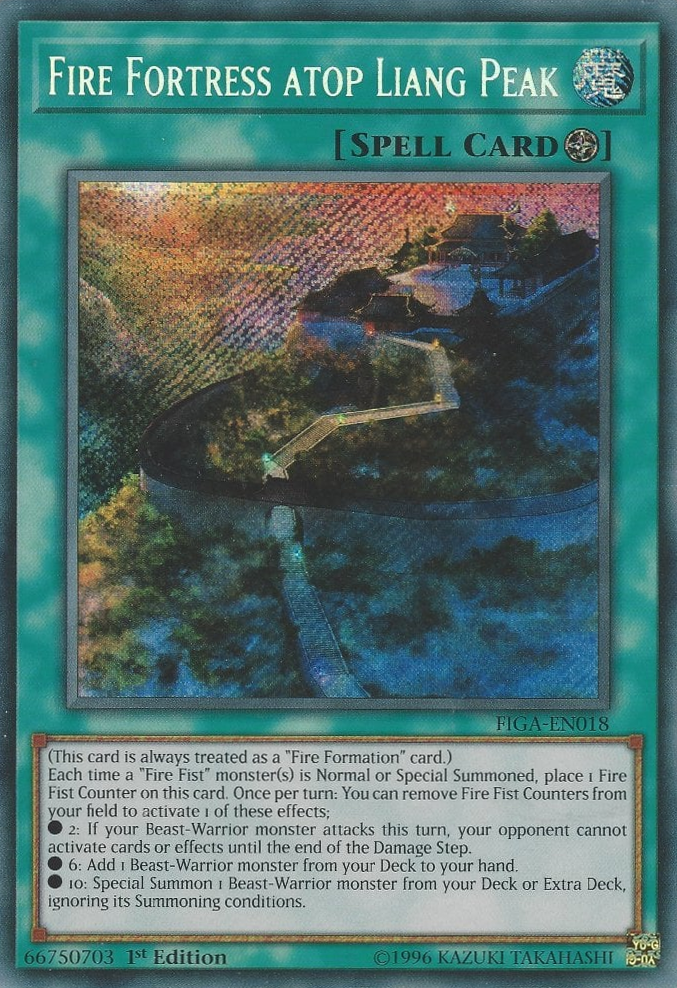 Fire Fortress atop Liang Peak [FIGA-EN018] Secret Rare | Card Merchant Takapuna