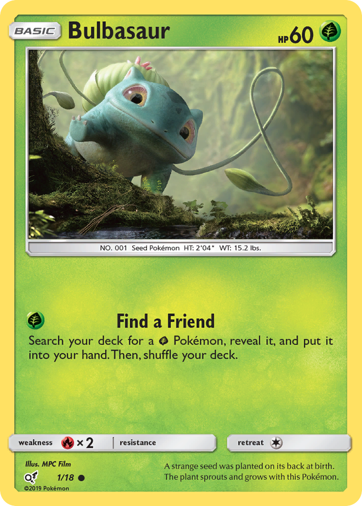 Bulbasaur (1/18) [Sun & Moon: Detective Pikachu] | Card Merchant Takapuna