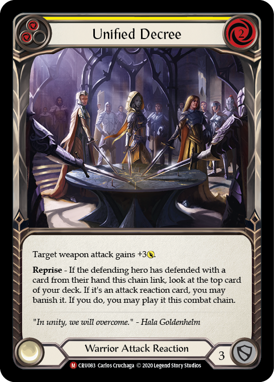 Unified Decree [CRU083] (Crucible of War)  1st Edition Normal | Card Merchant Takapuna