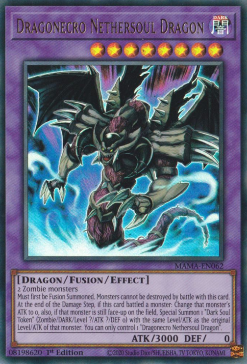 Dragonecro Nethersoul Dragon [MAMA-EN062] Ultra Rare | Card Merchant Takapuna