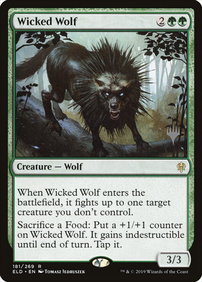 Wicked Wolf (Promo Pack) [Throne of Eldraine Promos] | Card Merchant Takapuna