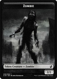 Zombie (010) // Zombie (011) Double-Sided Token [Commander 2019 Tokens] | Card Merchant Takapuna