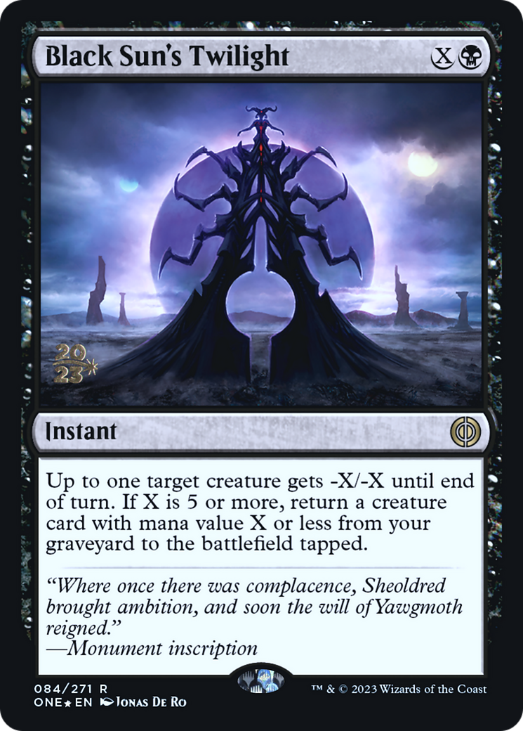 Black Sun's Twilight [Phyrexia: All Will Be One Prerelease Promos] | Card Merchant Takapuna