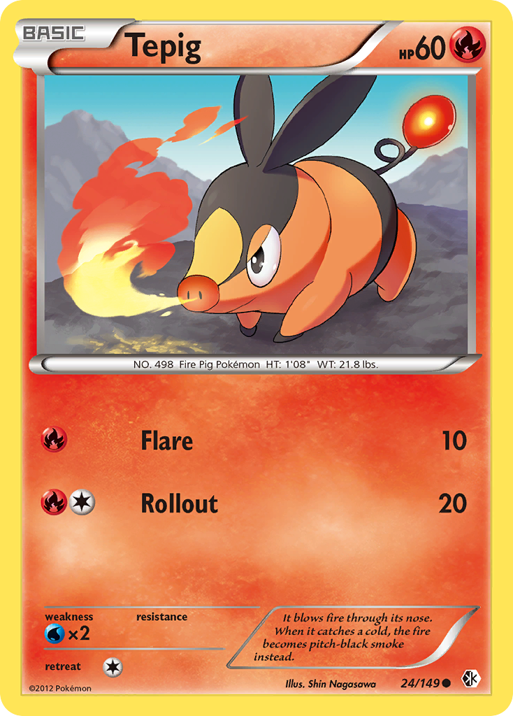 Tepig (24/149) [Black & White: Boundaries Crossed] | Card Merchant Takapuna