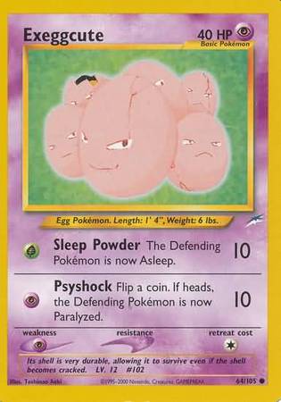 Exeggcute (64/105) [Neo Destiny Unlimited] | Card Merchant Takapuna