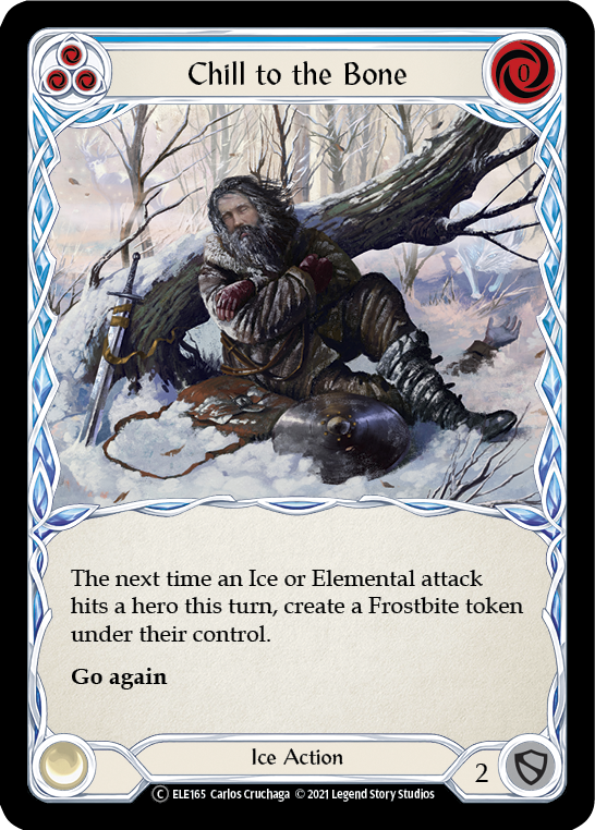 Chill to the Bone (Blue) [U-ELE165] (Tales of Aria Unlimited)  Unlimited Normal | Card Merchant Takapuna