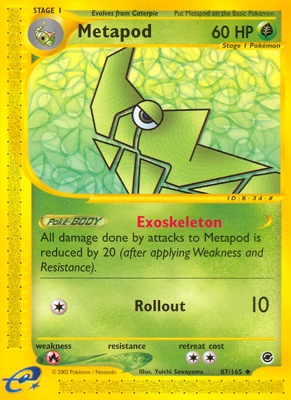 Metapod (87/165) [Expedition: Base Set] | Card Merchant Takapuna