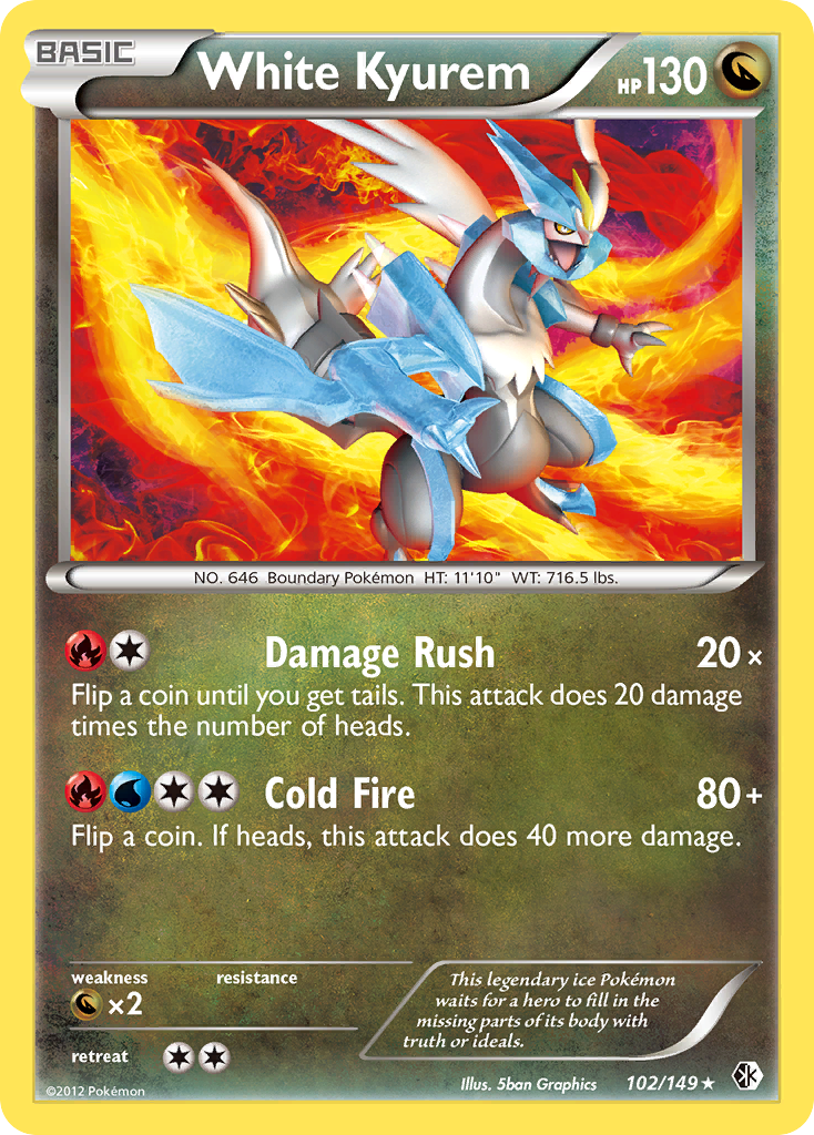 White Kyurem (102/149) [Black & White: Boundaries Crossed] | Card Merchant Takapuna