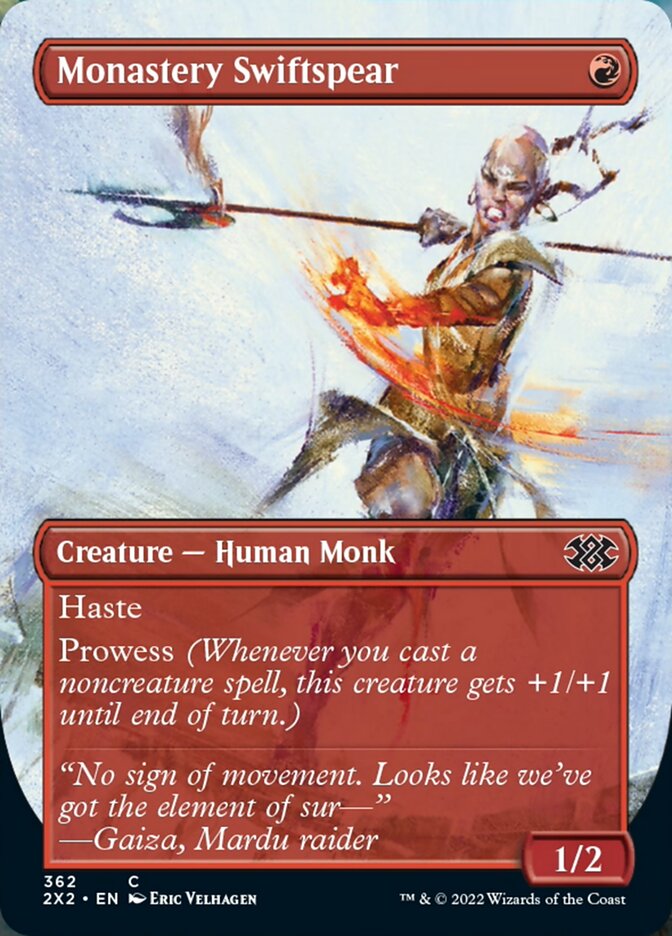 Monastery Swiftspear (Borderless Alternate Art) [Double Masters 2022] | Card Merchant Takapuna