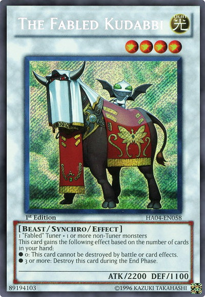 The Fabled Kudabbi [HA04-EN058] Secret Rare | Card Merchant Takapuna