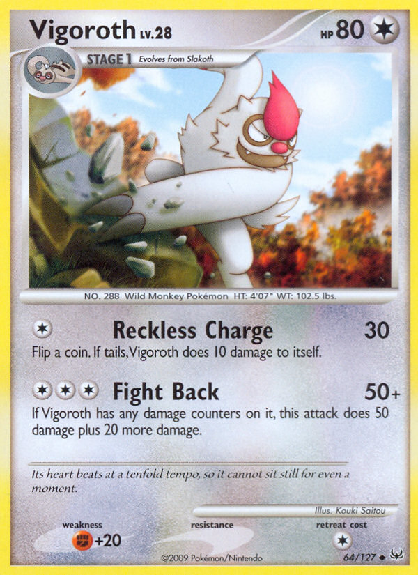 Vigoroth (64/127) [Platinum: Base Set] | Card Merchant Takapuna