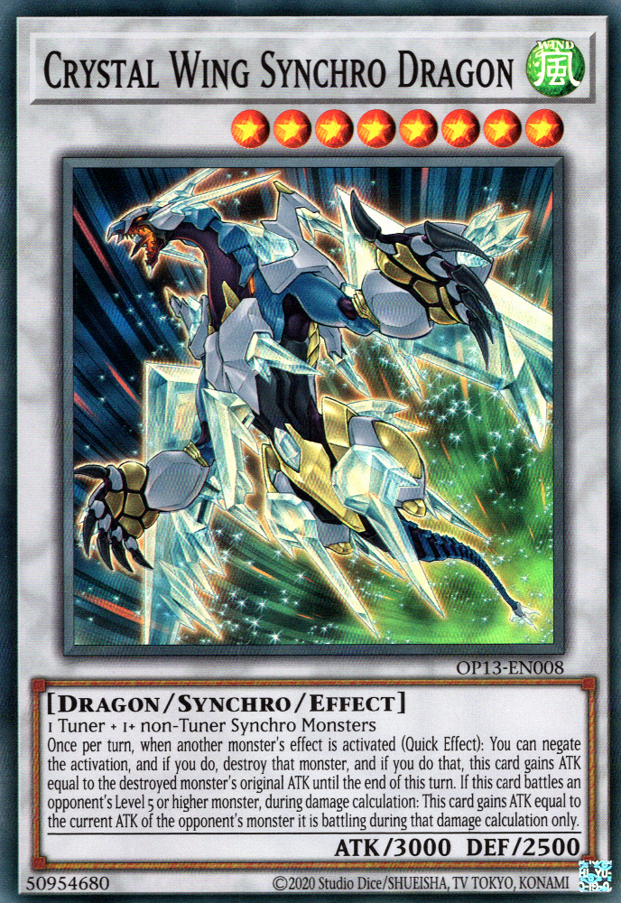 Crystal Wing Synchro Dragon [OP13-EN008] Super Rare | Card Merchant Takapuna