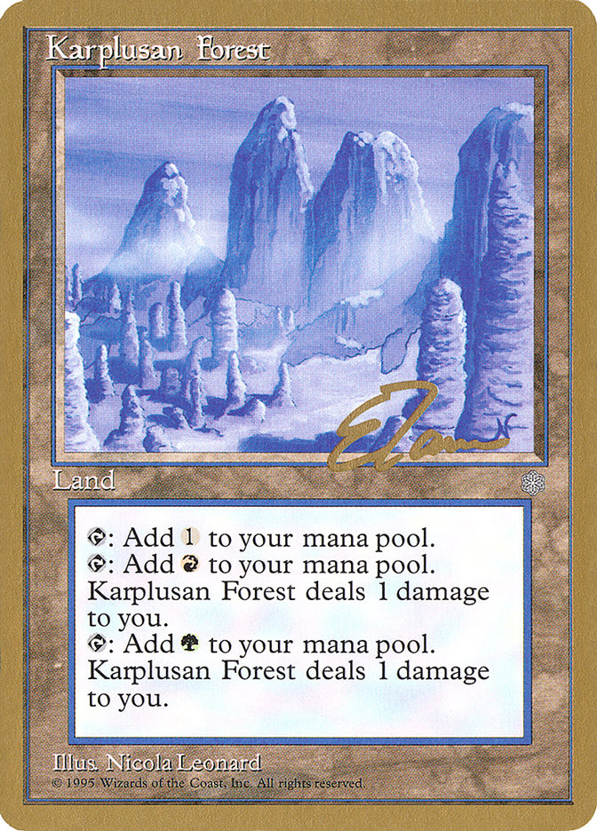 Karplusan Forest (Eric Tam) [Pro Tour Collector Set] | Card Merchant Takapuna