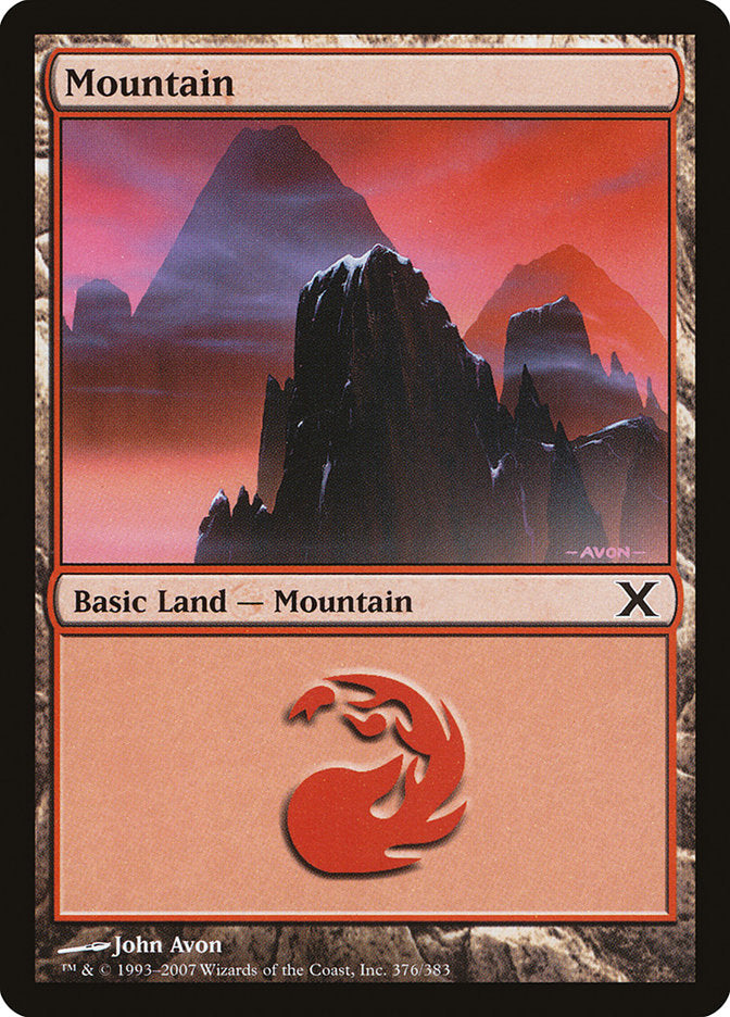 Mountain (376) [Tenth Edition] | Card Merchant Takapuna