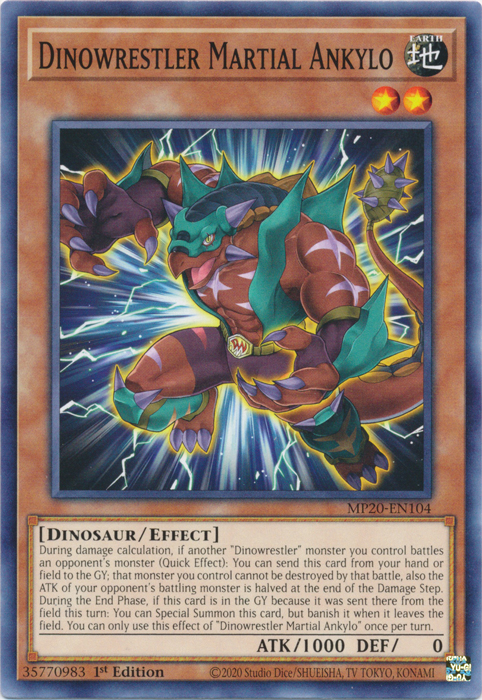 Dinowrestler Martial Ankylo [MP20-EN104] Common | Card Merchant Takapuna