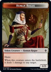 Human Rogue // Food (16) Double-Sided Token [Throne of Eldraine Tokens] | Card Merchant Takapuna