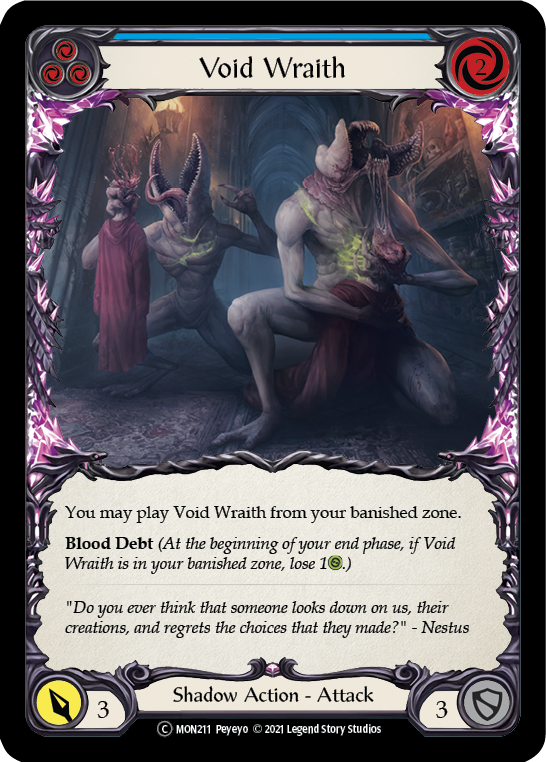 Void Wraith (Blue) [U-MON211-RF] (Monarch Unlimited)  Unlimited Rainbow Foil | Card Merchant Takapuna