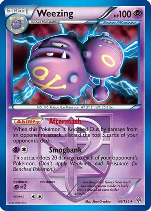 Weezing (58/135) (Theme Deck Exclusive) (Team Plasma) [Black & White: Plasma Storm] | Card Merchant Takapuna