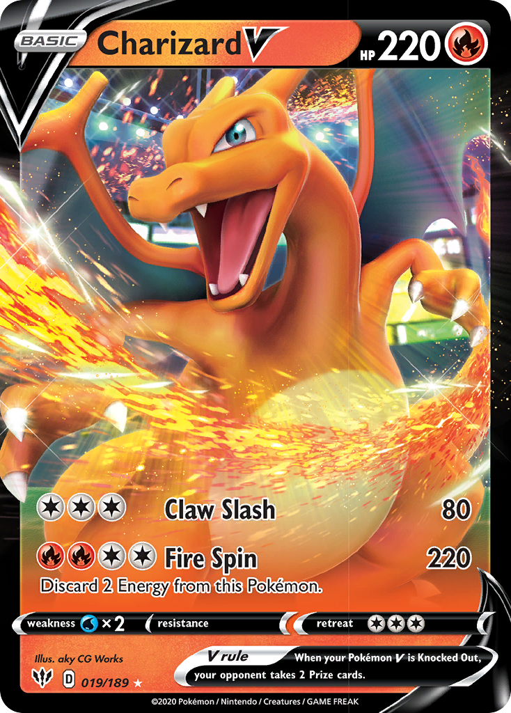 Charizard V (019/189) [Sword & Shield: Darkness Ablaze] | Card Merchant Takapuna