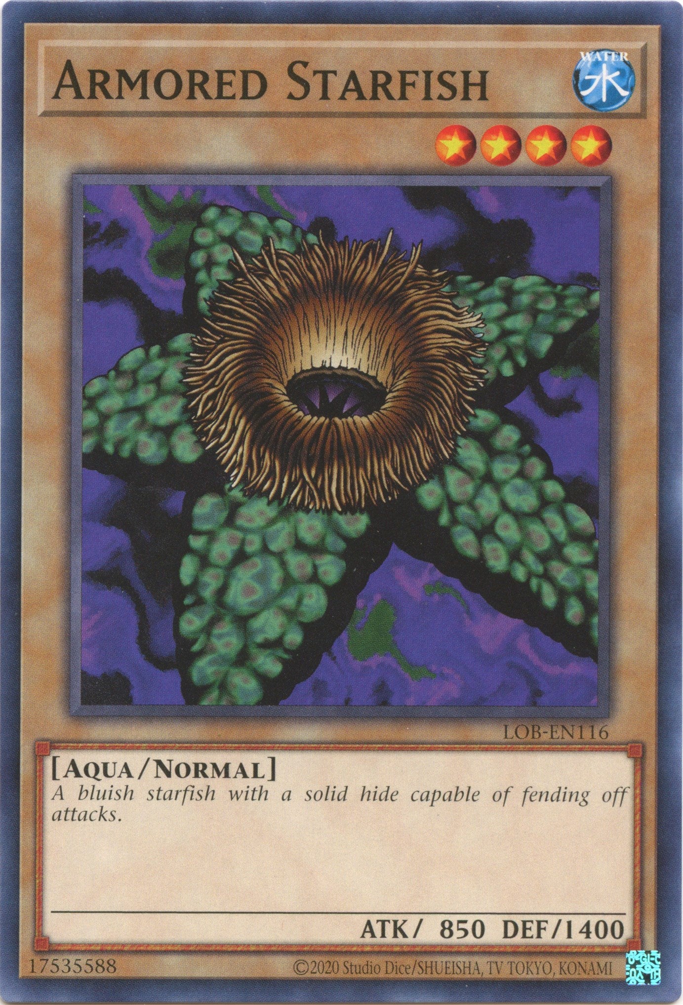 Armored Starfish (25th Anniversary) [LOB-EN116] Common | Card Merchant Takapuna