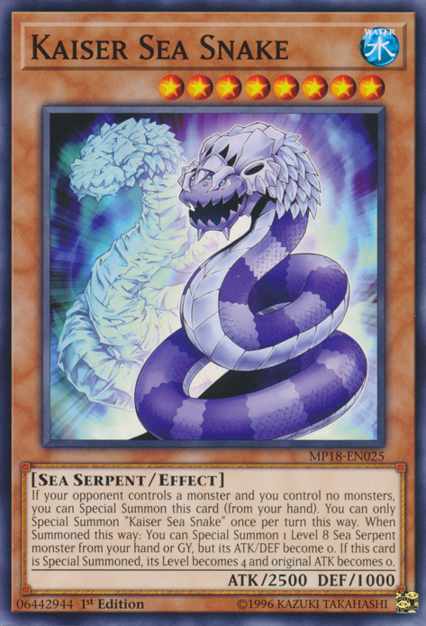 Kaiser Sea Snake [MP18-EN025] Common | Card Merchant Takapuna