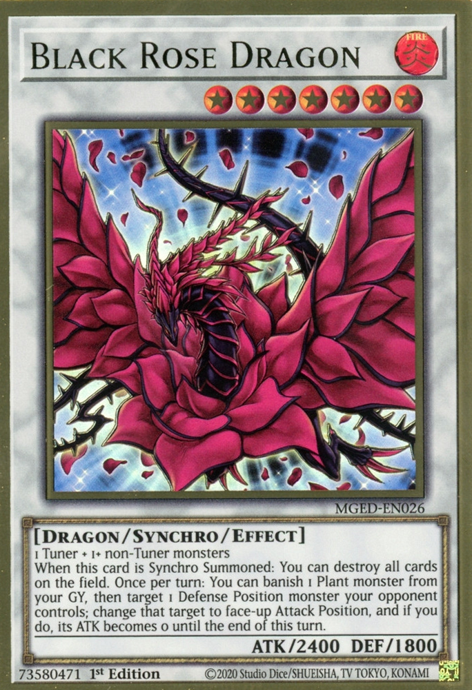 Black Rose Dragon [MGED-EN026] Gold Rare | Card Merchant Takapuna