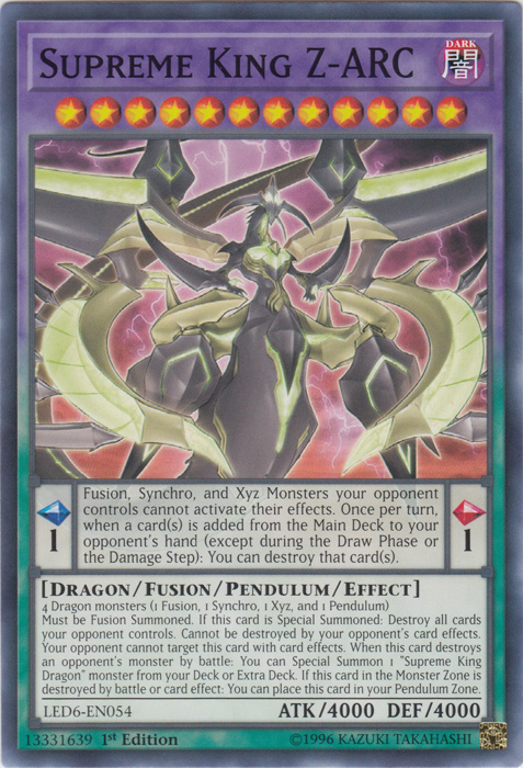 Supreme King Z-ARC [LED6-EN054] Common | Card Merchant Takapuna