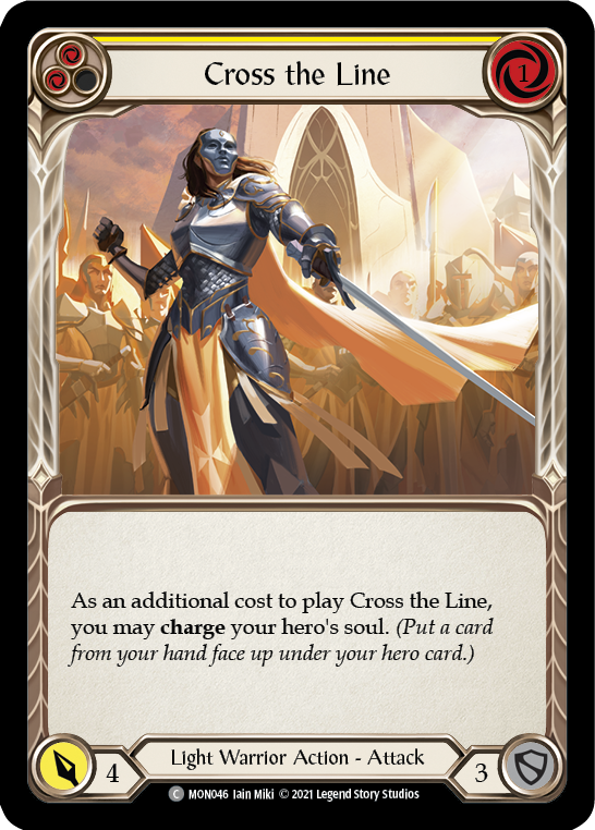 Cross the Line (Yellow) [MON046] (Monarch)  1st Edition Normal | Card Merchant Takapuna