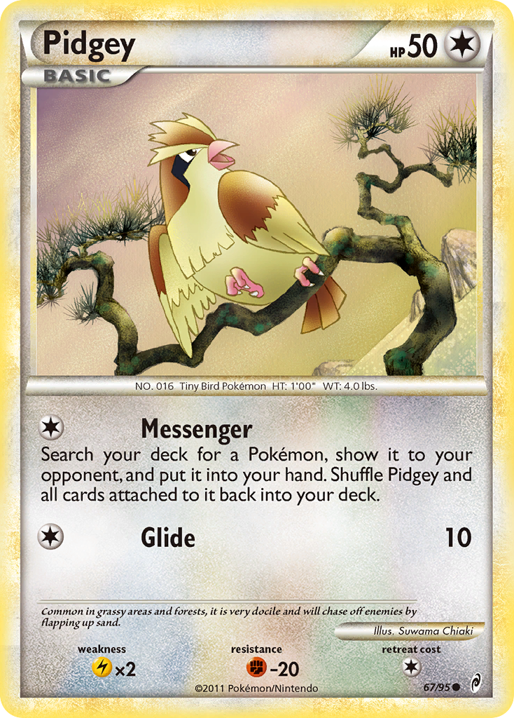 Pidgey (67/95) [HeartGold & SoulSilver: Call of Legends] | Card Merchant Takapuna