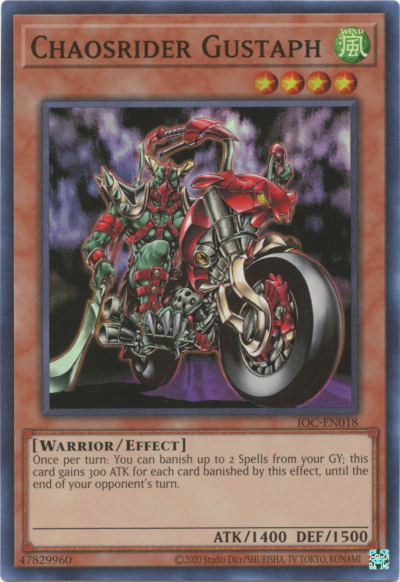 Chaosrider Gustaph (25th Anniversary) [IOC-EN018] Super Rare | Card Merchant Takapuna