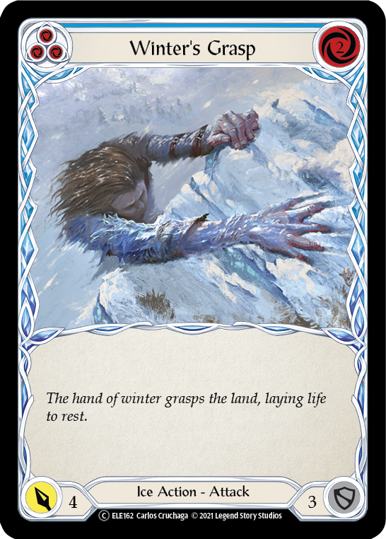 Winter's Grasp (Blue) [U-ELE162] (Tales of Aria Unlimited)  Unlimited Rainbow Foil | Card Merchant Takapuna