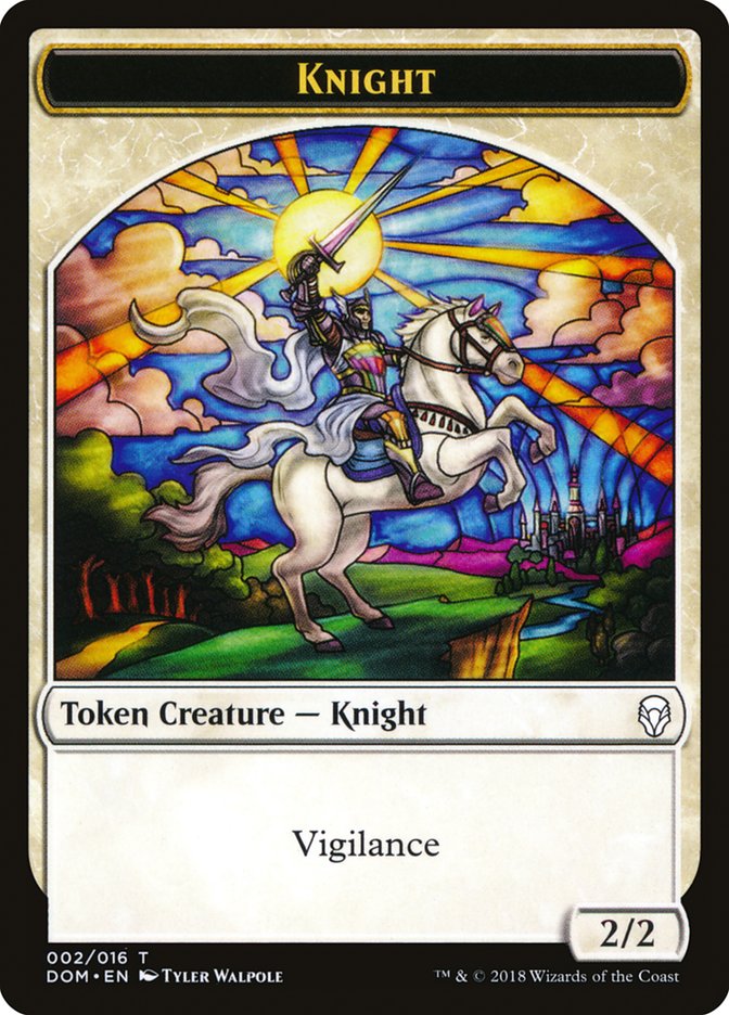 Knight Token (002/016) [Dominaria Tokens] | Card Merchant Takapuna