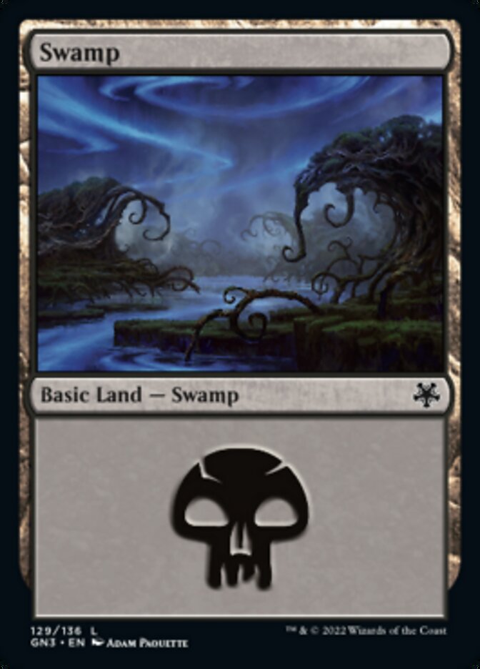 Swamp (129) [Game Night: Free-for-All] | Card Merchant Takapuna