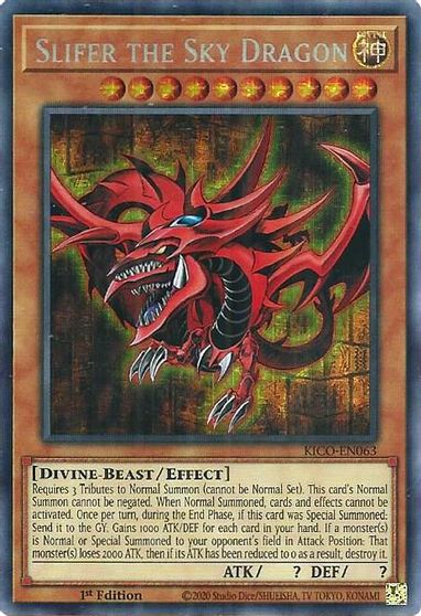 Slifer the Sky Dragon [KICO-EN063] Secret Pharaoh's Rare | Card Merchant Takapuna