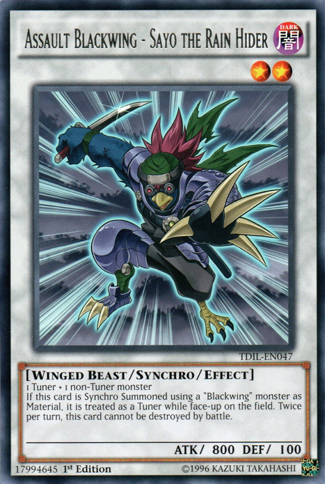 Assault Blackwing - Sayo the Rain Hider [TDIL-EN047] Rare | Card Merchant Takapuna